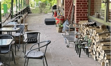 Terrace with view of the Neckar River
